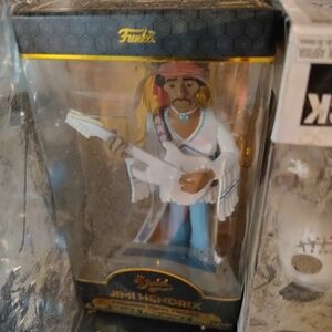 Funko Gold Jimi Hendrix Figure with White and Blue Outfit